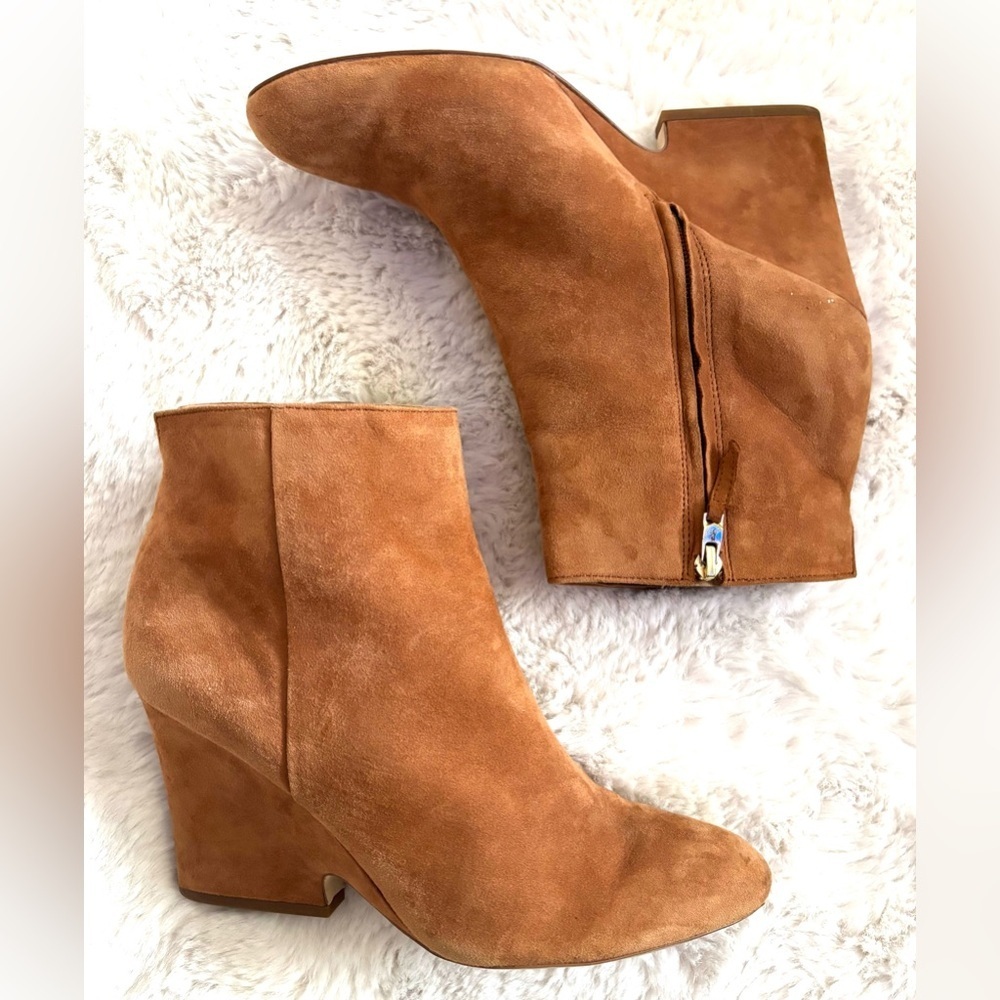 Sam Edelman Wilson Bootie Brown Suede Wedge w/ Side Zipper Size: 9.5 - Picture 5 of 5
